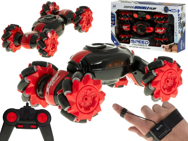 RC kaskaderskie auto Speed Pioneer 360 – Czerwony