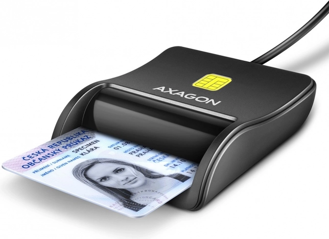 czytnik kart AXAGON CRE-SM3N USB, kabel 1,3 m