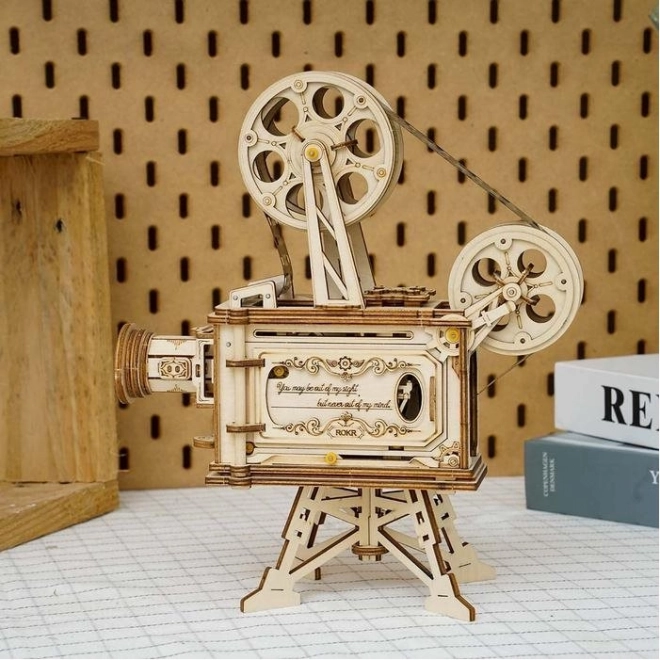 RoboTime 3D drewniane mechaniczne puzzle Filmowy projektor