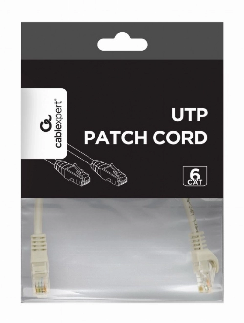 Kabel patch kat.6 UTP 0,5m szary