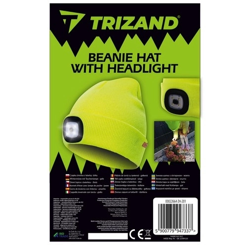 Zimowa czapka z latarką - Żółta Trizand 22664