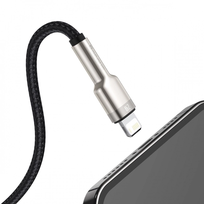 USB kabel do Lightning Baseus Cafule, 2,4A, 1m (czarny)
