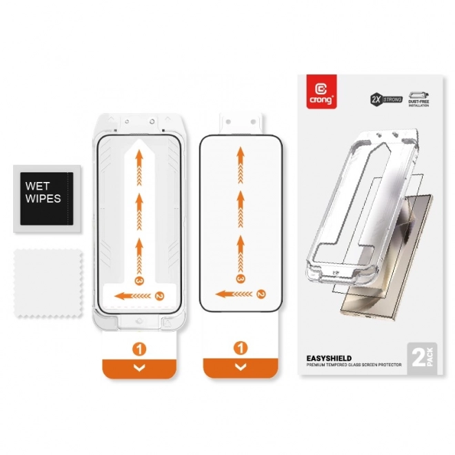 Szkło hartowane Crong EasyShield 2-Pakiet - Samsung Galaxy S25+/S24+
