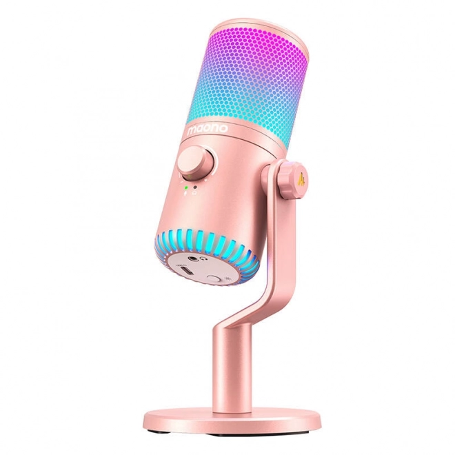 Różowy mikrofon Maono DM30RGB