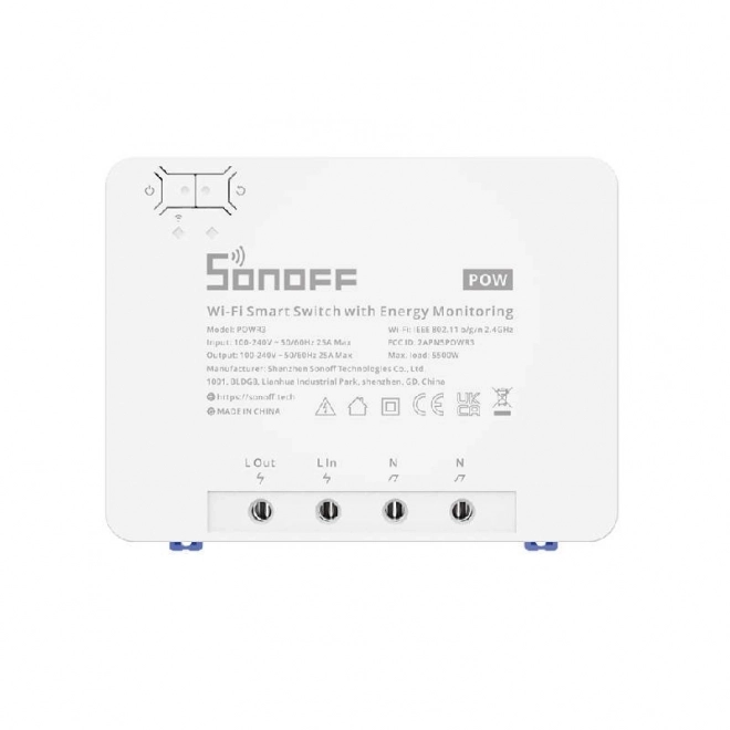 Inteligentny przełącznik Wi-Fi z monitorowaniem zużycia energii Sonoff POWR3 (25A/5500W)