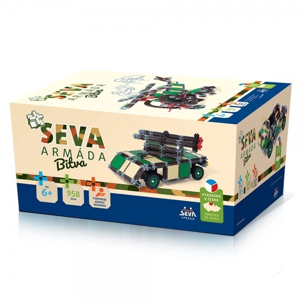 Klocki SEVA ARMADA Bitwa plastikowe 958szt. w pudełku 27x38x18cm