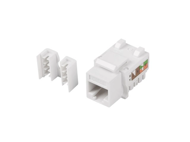 Modularne Keystone Gniazdo RJ45 UTP Kat 5E 90° do skrzynki montażowej