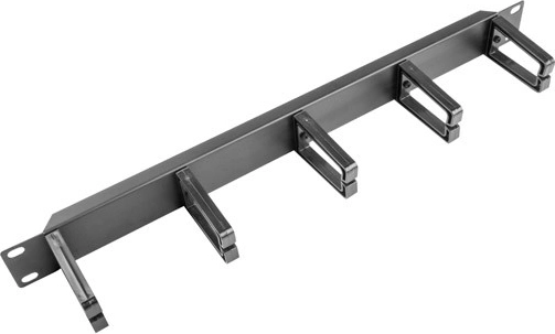 Organizer kabli do szafy rack 19" 1U, typ B, czarny