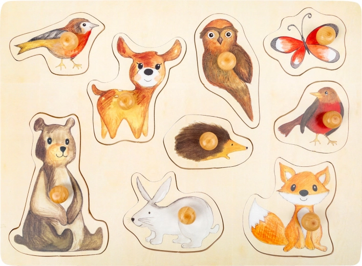 Drewniane puzzle Leśne zwierzątka small foot