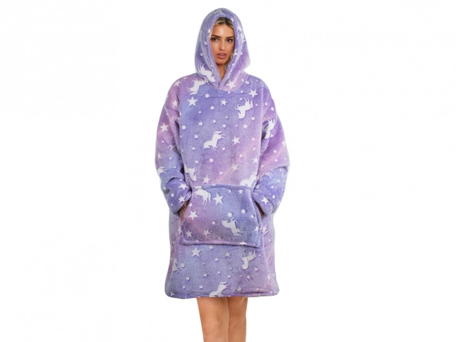 Ciepła oversize flanelowa bluza z grubym polarem