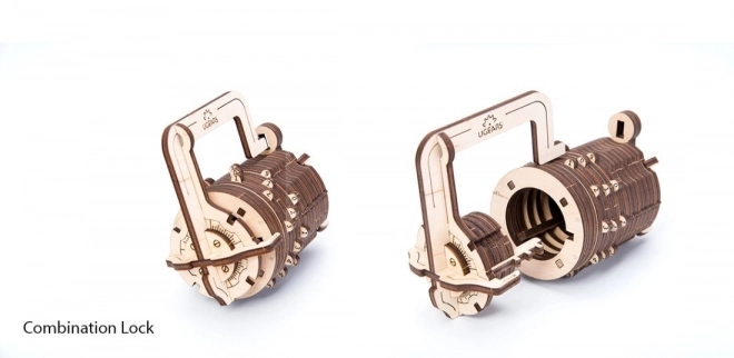 Ugears 3D puzzle - Zamek szyfrowy 34 elementów
