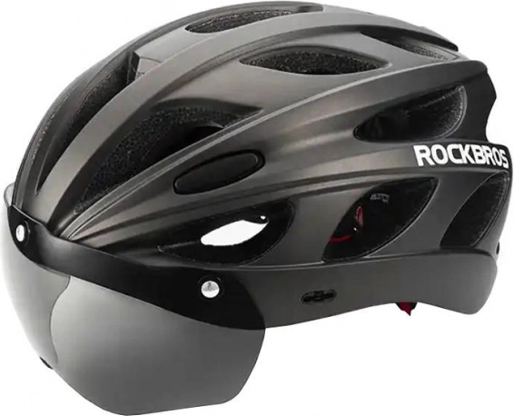 Kask rowerowy z okularami Rockbros czarny