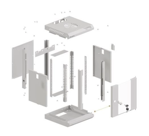 Szafka instalacyjna RACK Lanberg WF11 10 cali