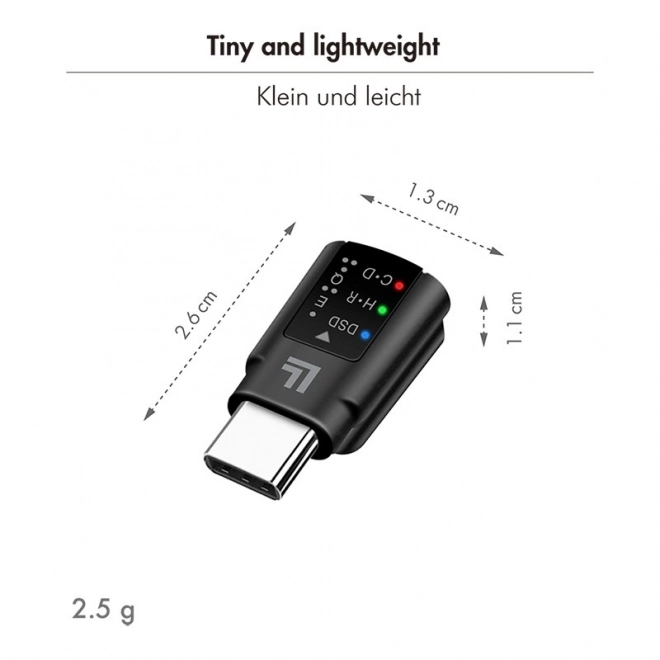 Adapter audio USB-C/M na 3.5mm/F z DAC i EQ