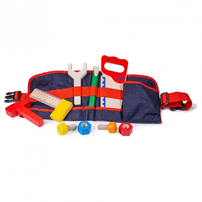 Bigjigs Toys drewniane narzędzia na dziecięcym pasku