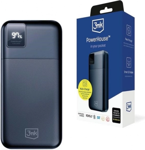 Powerbanka 3mk PowerHouse 20000 mAh z szybkim ładowaniem QC 3.0 i PD