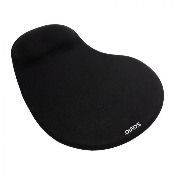 Czarna ergonomiczna podkładka pod mysz SAVIO