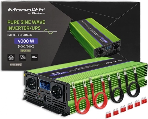 Przetwornica napięcia Monolith z czystą falą sinusoidalną 4000W