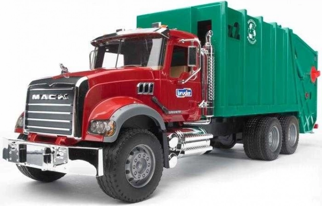 Bruder śmieciarka MACK Granite zielona 1:16