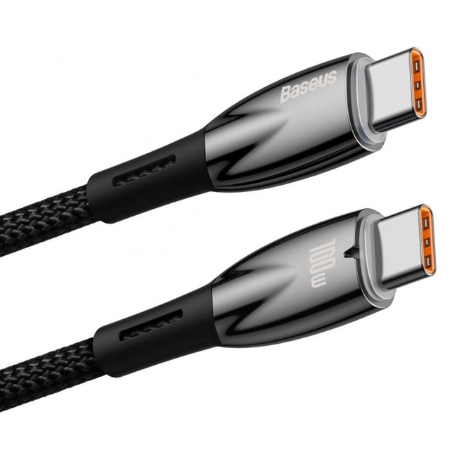 Kabel Baseus Glimmer USB-C na USB-C 100W 1m czarny