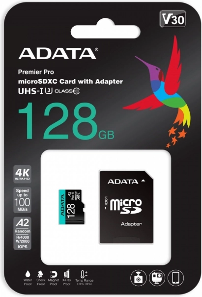 Karta pamięci microSD 128 GB UHS‑I U3 V30 A2 + adapter