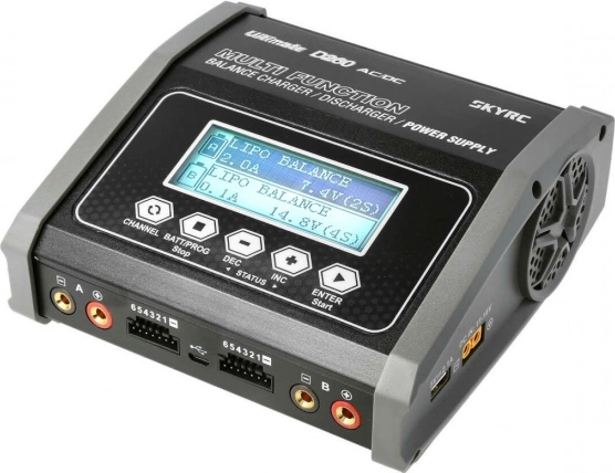 Dwukanałowa inteligentna ładowarka SKYRC D260 2×130 W