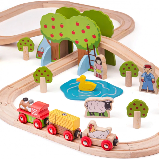 Bigjigs Rail Drewniana kolejka farma
