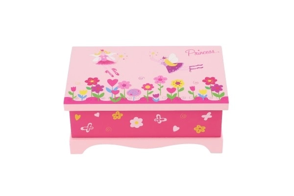 Szkatułka na biżuterię Księżniczka lustro drewno 17x7x11,5cm w pudełku
