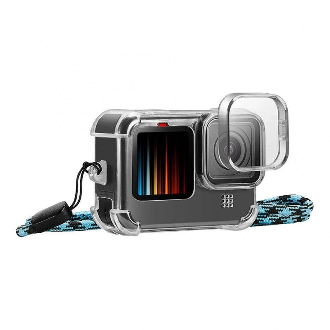 Ochronne etui z osłoną obiektywu i paskiem na szyję do GoPro Hero 9 / 10 / 11