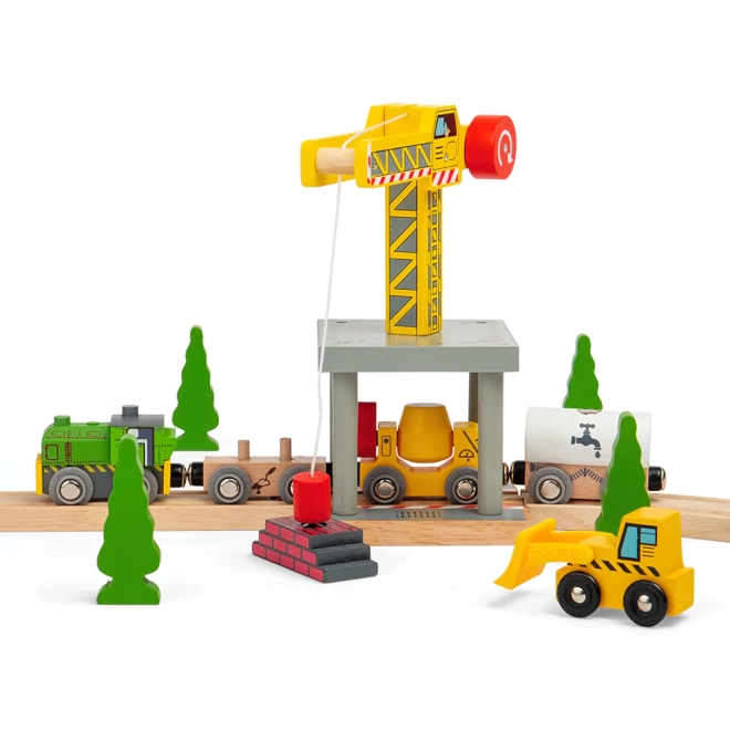 Bigjigs Rail Duży żuraw żółty