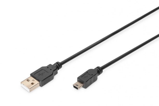 Kabel przyłączeniowy USB 2.0 HighSpeed "Canon" USB typ A/miniUSB B (5pin) M/M czarny 1m