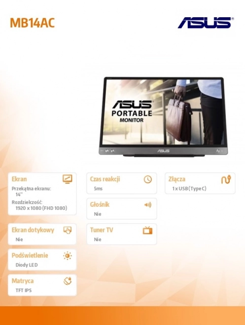 Monitor przenośny 14" ASUS