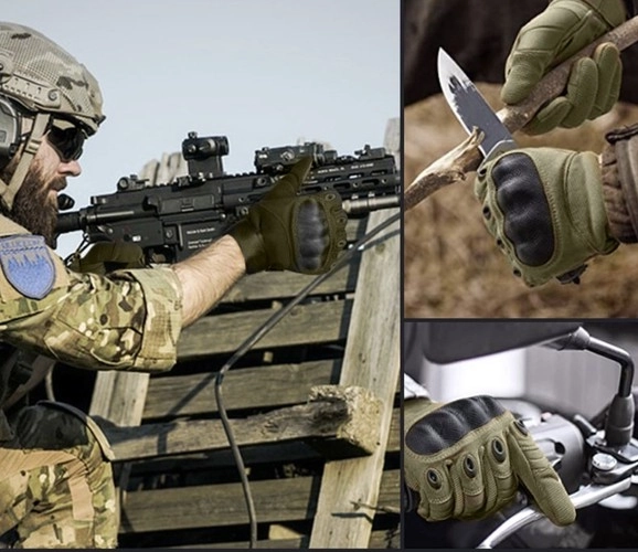 Taktyczne rękawice L khaki Trizand 21771