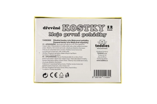 Drewniane kostki Moje pierwsze bajki 12 sztuk w pudełku 17x12,5x4cm