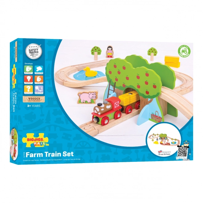 Bigjigs Rail Drewniana kolejka farma