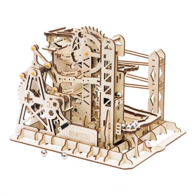 ROKR drewniana kolejka kulkowa Explorer – puzzle 3D