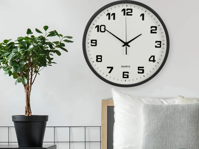 Duży cichy zegar ścienny 25 cm okrągły