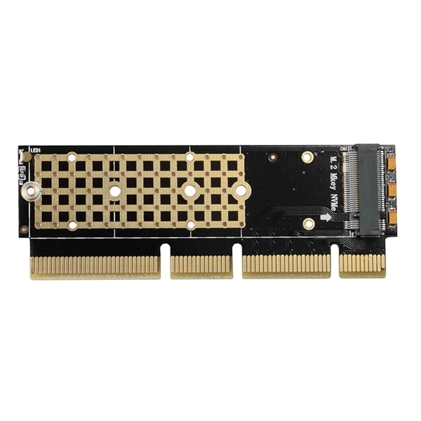 PCEM2-1U wewnętrzny adapter PCIe x16/x8/x4, slot M.2 NVMe M-key, 1U