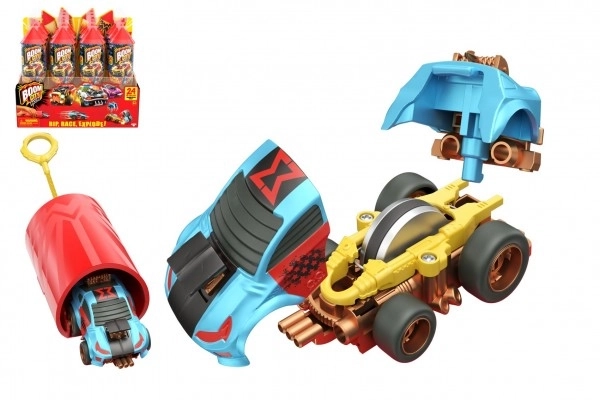 Auto Boom City Racers plast mix rodzajów w plastikowej tubie 21x6,5x6cm