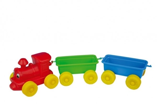 Pociąg + 2 wagony plastikowe 60cm w siatce
