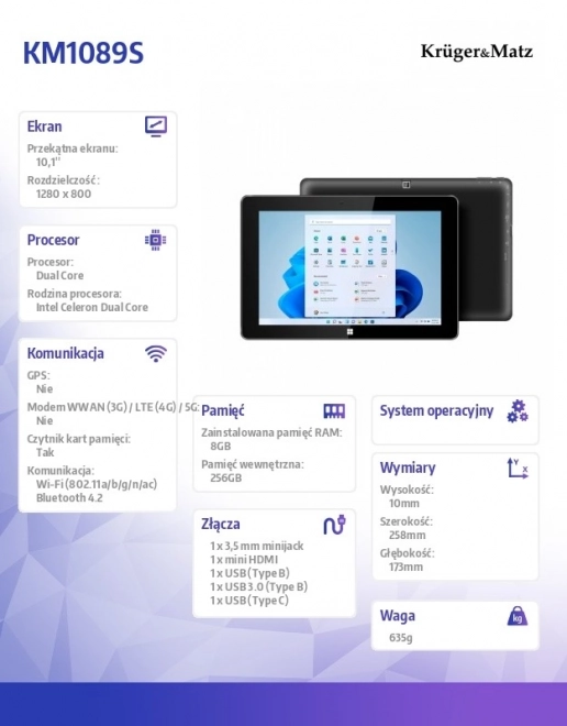 Tablet Krüger&Matz EDGE 1089