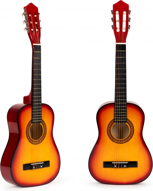 Klasyczna drewniana gitara dla dzieci 6 strun Ecotoys