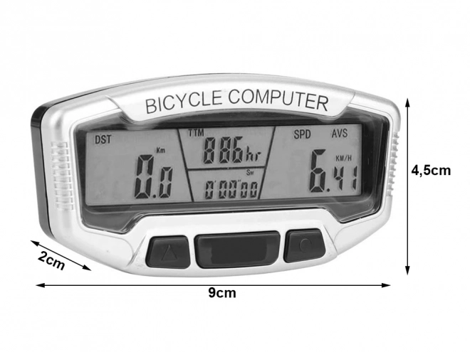 Wodoodporny licznik rowerowy z wyświetlaczem LCD oraz 28 funkcjami