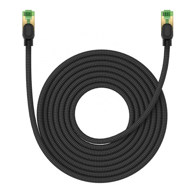 Pleciony kabel sieciowy cat.8 Baseus Ethernet RJ45, 40 Gb/s, 8 m (czarny)