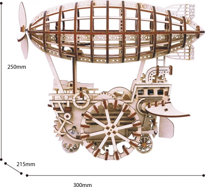 Sterowiec - Drewniane Puzzle 3D