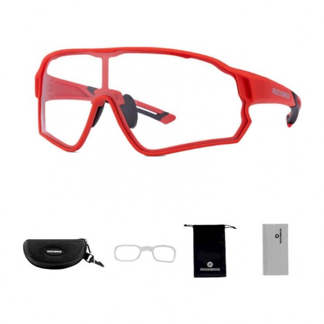 Polarizacyjne okulary rowerowe Rockbros 10135R (czerwone)