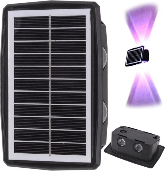 Solarna elewacyjna lampa LED z czujnikiem zmierzchu