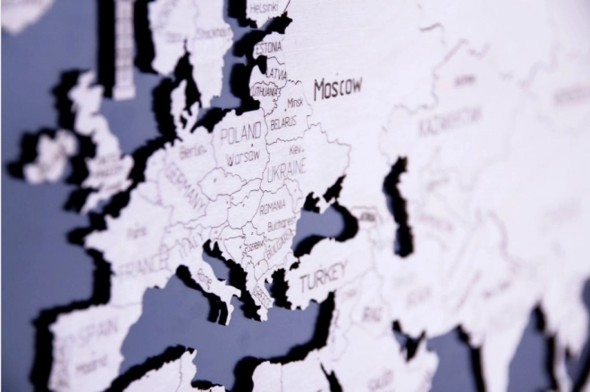 Drewniana mapa ścienna 3D świata XXL, naturalne kolory