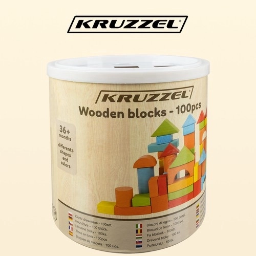Drewniane klocki - 100 szt. Kruzzel 22666