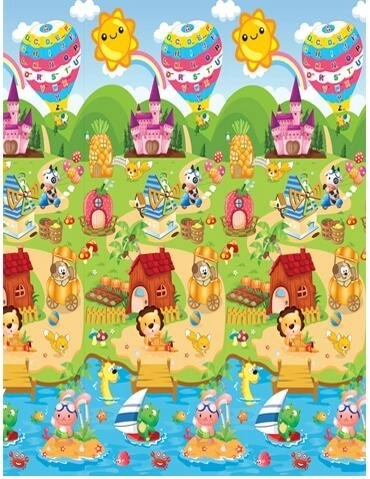 Edukacyjna dwustronna piankowa mata do zabawy 180x120 cm